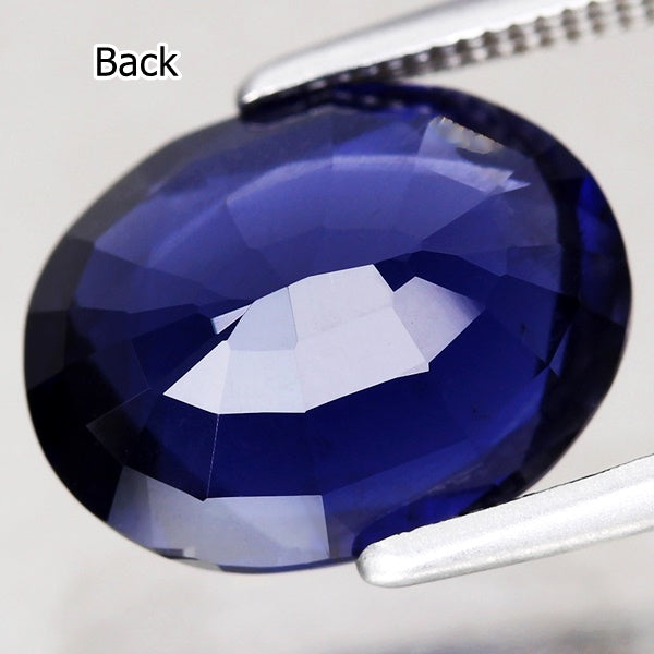 3.23CT UNHEATED BEAUTIFUL HUGE OVAL 100% NATURAL INK BLUE CEYLON IOLITE