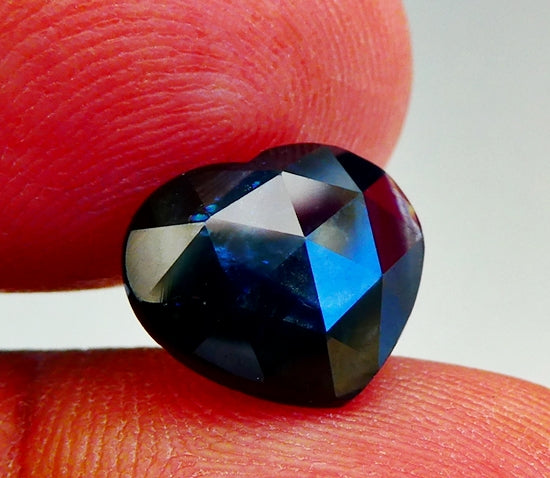 3.86CT SPLENDID HUGE 100% NATURAL BLUE HEART ROSE CUT SAPPHIRE