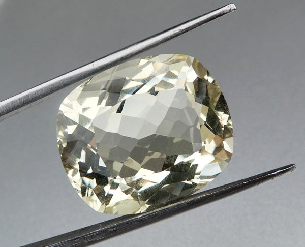 32.01CT UNHEATED SHIMMERING HUGE CUSHION 100% NATURAL YELLOW CITRINE