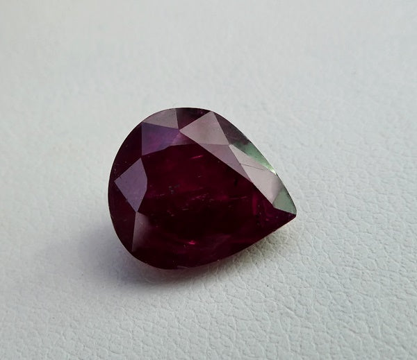 4.65CT GORGEOUS HUGE PEAR CUT 100% NATURAL BLOOD RED RUBY