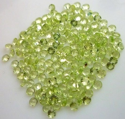5.25ctCT GORGOEUS ROUND CUT 100% NATURAL PERIDOT LOT 200PCS