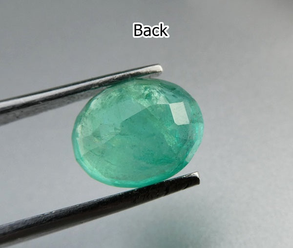 5.04CT SPLENDID HUGE OVAL CUT 100% NATURAL GREEN EMERALD