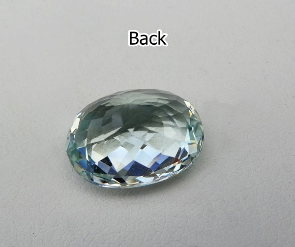 6.14CT UNTREATED DAZZLING HUGE OVAL CUT 100% NATURAL AQUA BLUE AQUAMARINE