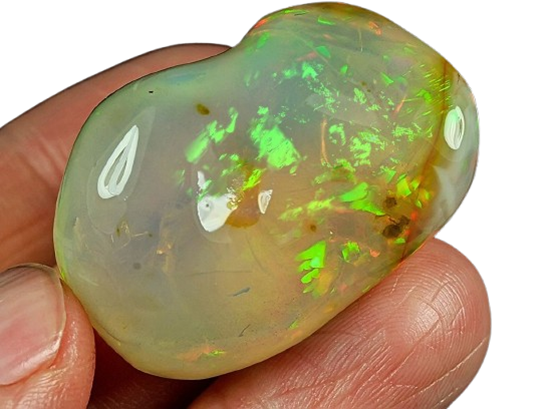 66.40CT UNTREATED RAINBOW FLASHING HUGE 100% NATURAL ROUGH CRYSTAL OPAL