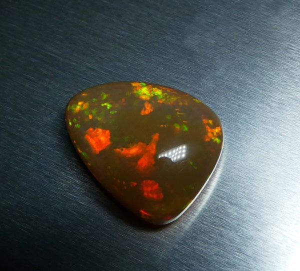 8.00CT UNTREATED RAINBOW FLASHING HUGE 100% NATURAL CRYSTAL BROWN OPAL