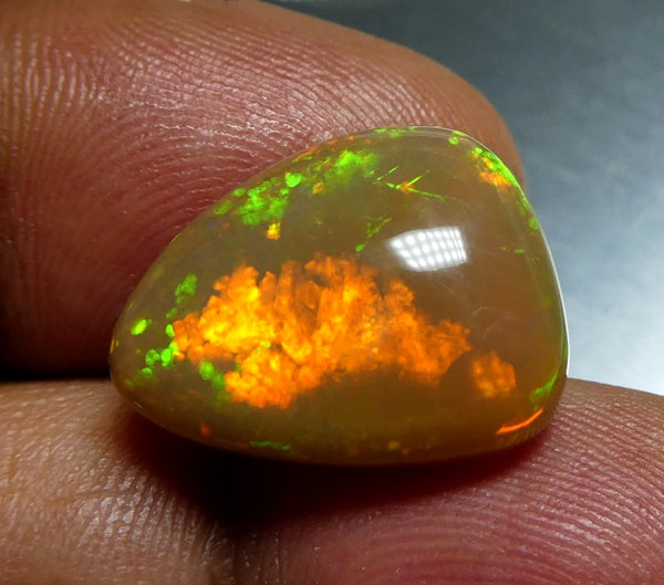 8.00CT UNTREATED RAINBOW FLASHING HUGE 100% NATURAL CRYSTAL BROWN OPAL