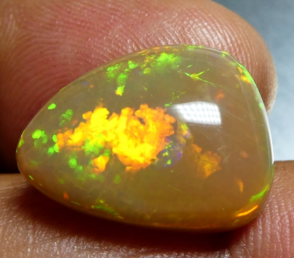 8.00CT UNTREATED RAINBOW FLASHING HUGE 100% NATURAL CRYSTAL BROWN OPAL
