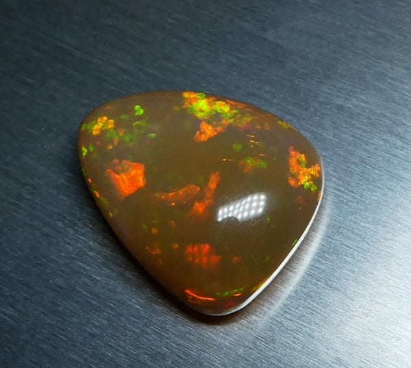 8.00CT UNTREATED RAINBOW FLASHING HUGE 100% NATURAL CRYSTAL BROWN OPAL