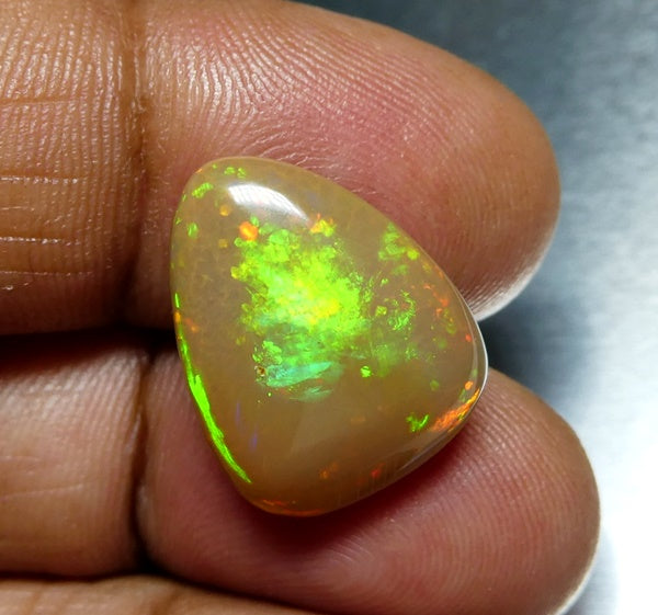 8.00CT UNTREATED RAINBOW FLASHING HUGE 100% NATURAL CRYSTAL BROWN OPAL