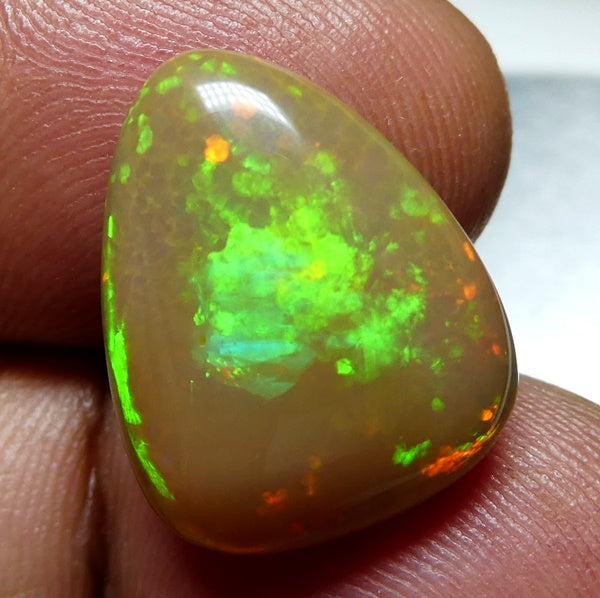 8.00CT UNTREATED RAINBOW FLASHING HUGE 100% NATURAL CRYSTAL BROWN OPAL
