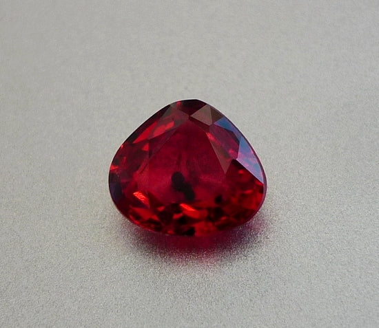 0.78CT EXCELLENT PEAR 100% NATURAL ORANGE RED RUBY
