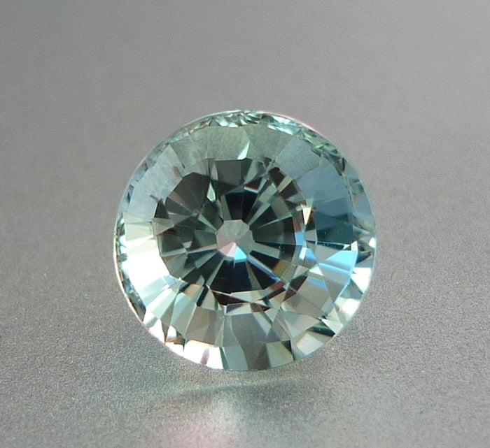 1.47CT RARE EXQUISITE ROUND 100% NATURAL COPPER BEARING SEAFOAM BLUE PARAIBA TOURMALINE