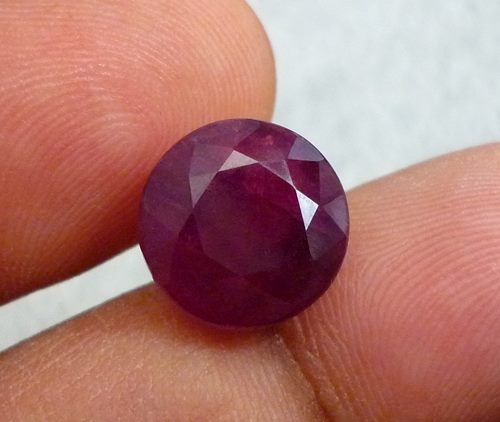 11.49CT SPLENDID PURPLE RED ROUND RUBY