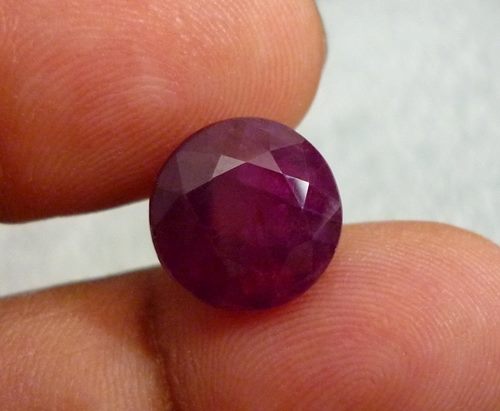 11.49CT SPLENDID PURPLE RED ROUND RUBY