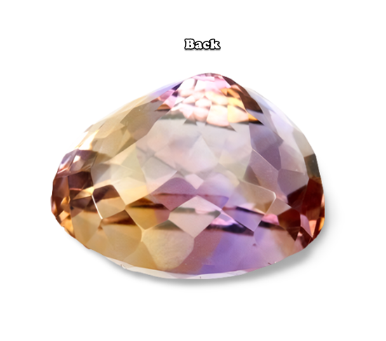 16.65CT 完璧なカスタムカット、パープルイエローアメトリン