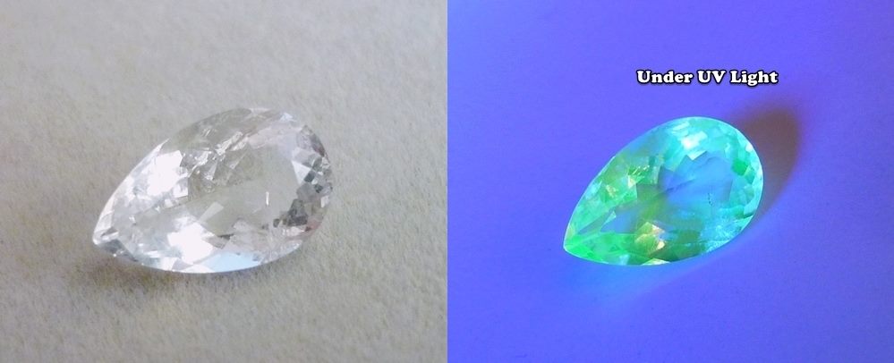 3.17CT VERY RARE UNIQUE UV REACTIVE FLORESCENT HYALITE OPAL