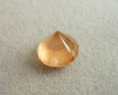 3.75CT エクセレント カスタム カット ナチュラル オレンジ ブラウン ジルコン