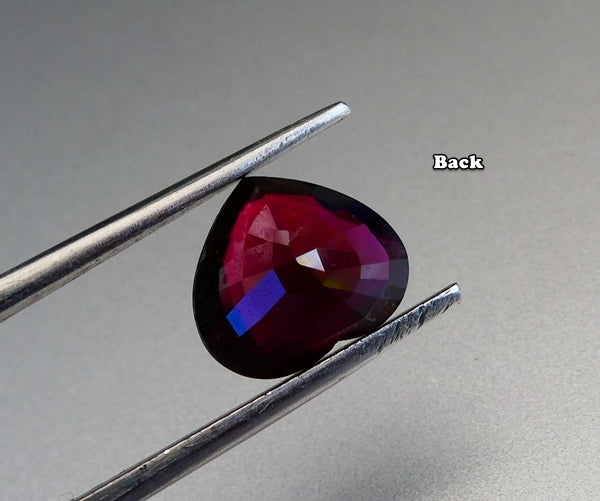 6.00CT EXCELLENT HUGE HEART RASPBERRY PINK 100% NATURAL RHODOLITE