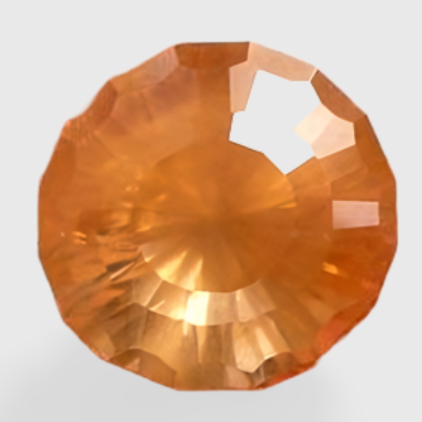 3.75CT エクセレント カスタム カット ナチュラル オレンジ ブラウン ジルコン