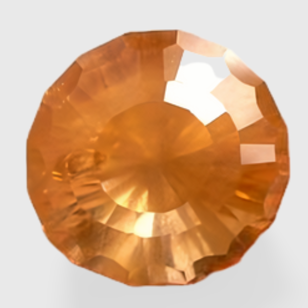 3.75CT エクセレント カスタム カット ナチュラル オレンジ ブラウン ジルコン