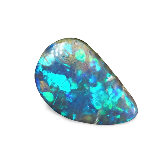 2.39CT NATURAL LIGHTNING RIDGE AUSTRALIA SEMI BLACK OPAL