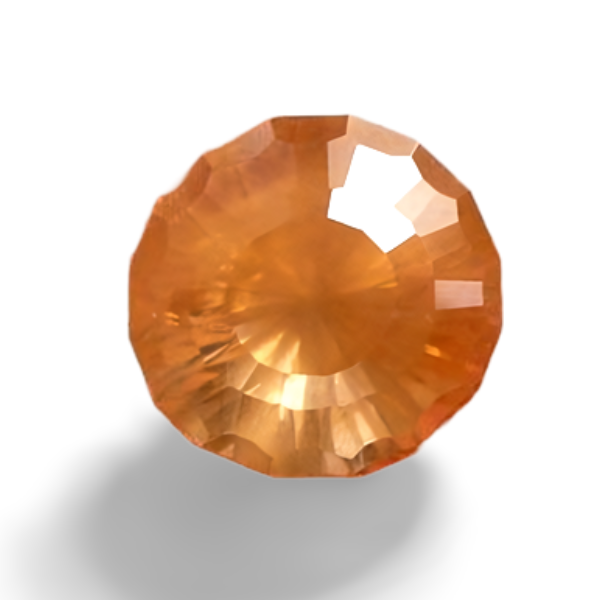 3.75CT エクセレント カスタム カット ナチュラル オレンジ ブラウン ジルコン